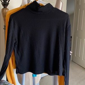 2 H&M long sleeve ribbed turtlenecks.